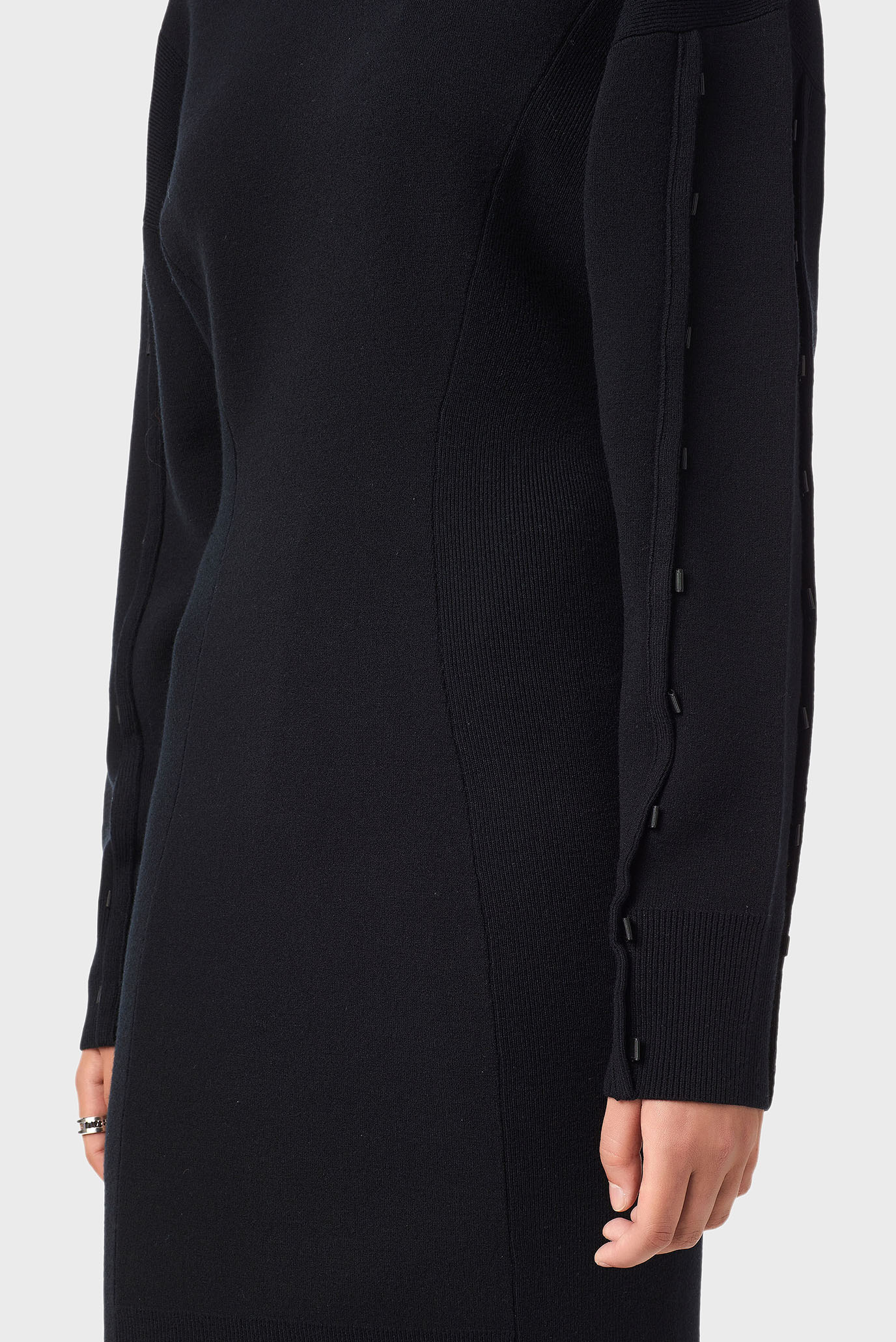 Женское черное шерстяное платье M-NUNAVUT 2