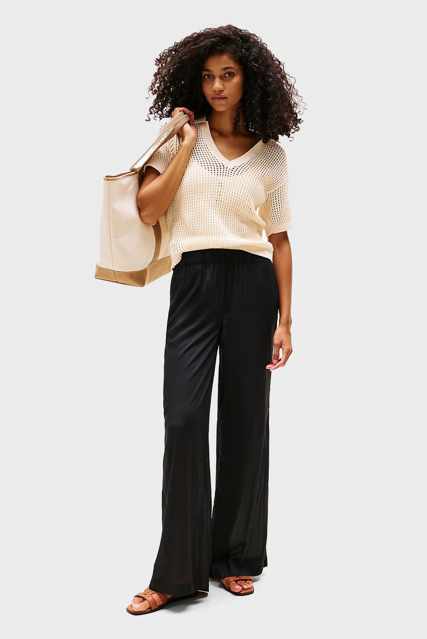 Женские черные брюки LONG PANTSTommy Hilfiger Женские черные брюки LONG PANTS 2