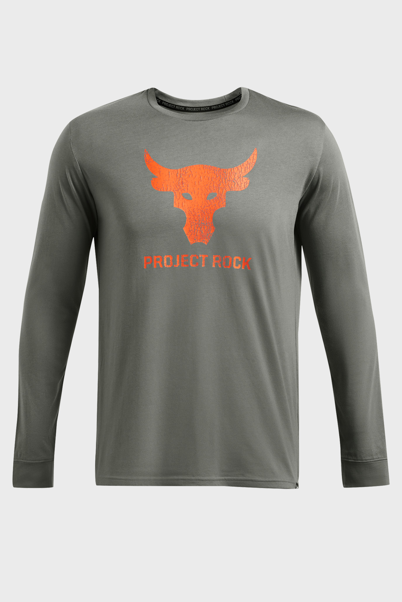 Мужской серый лонгслив UA PJT ROCK BRAHMA BULL LS 3