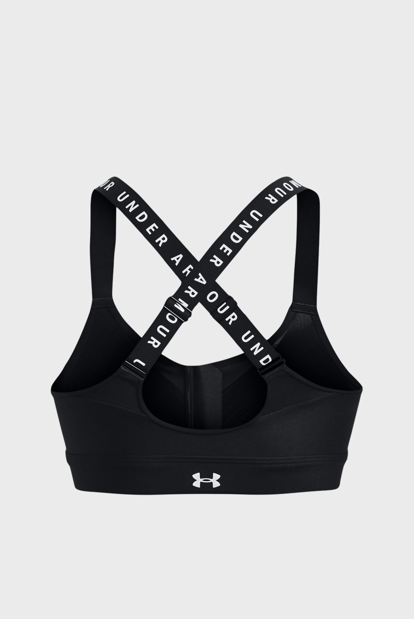 Женский черный спортивный топ UA Infinity High Bra Zip 24