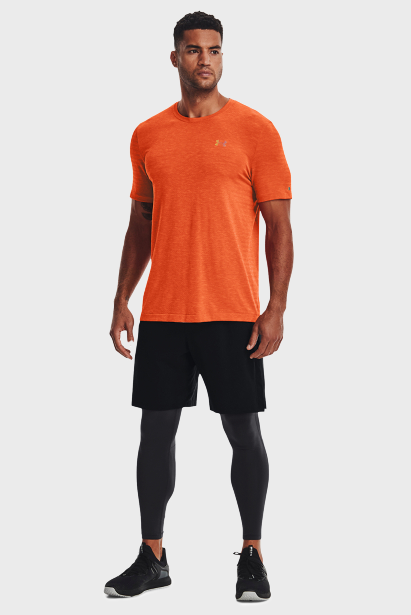 Мужская оранжевая футболка UA Rush Seamless GeoSport SS 8