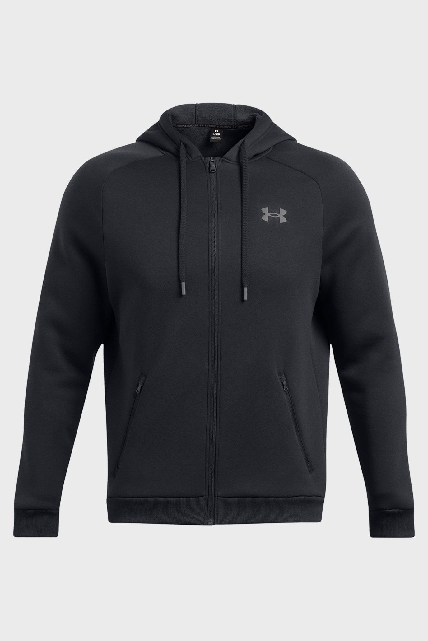 Мужское черное худи UA Armour Fleece Pro FZ 4
