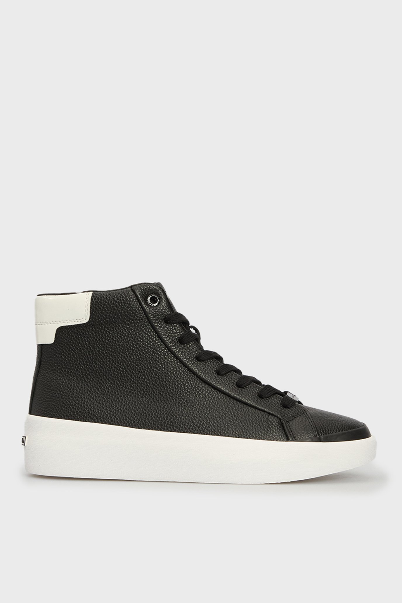 Женские черные кожаные кроссовки VULC HIGH TOP LTH 1