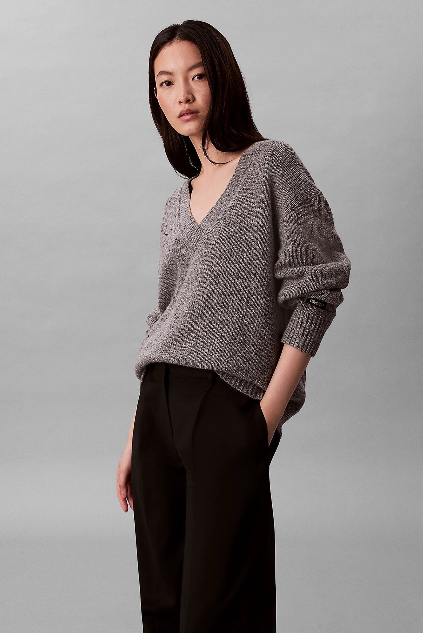 Свитер Chunky Neps V Neck Sweater 1