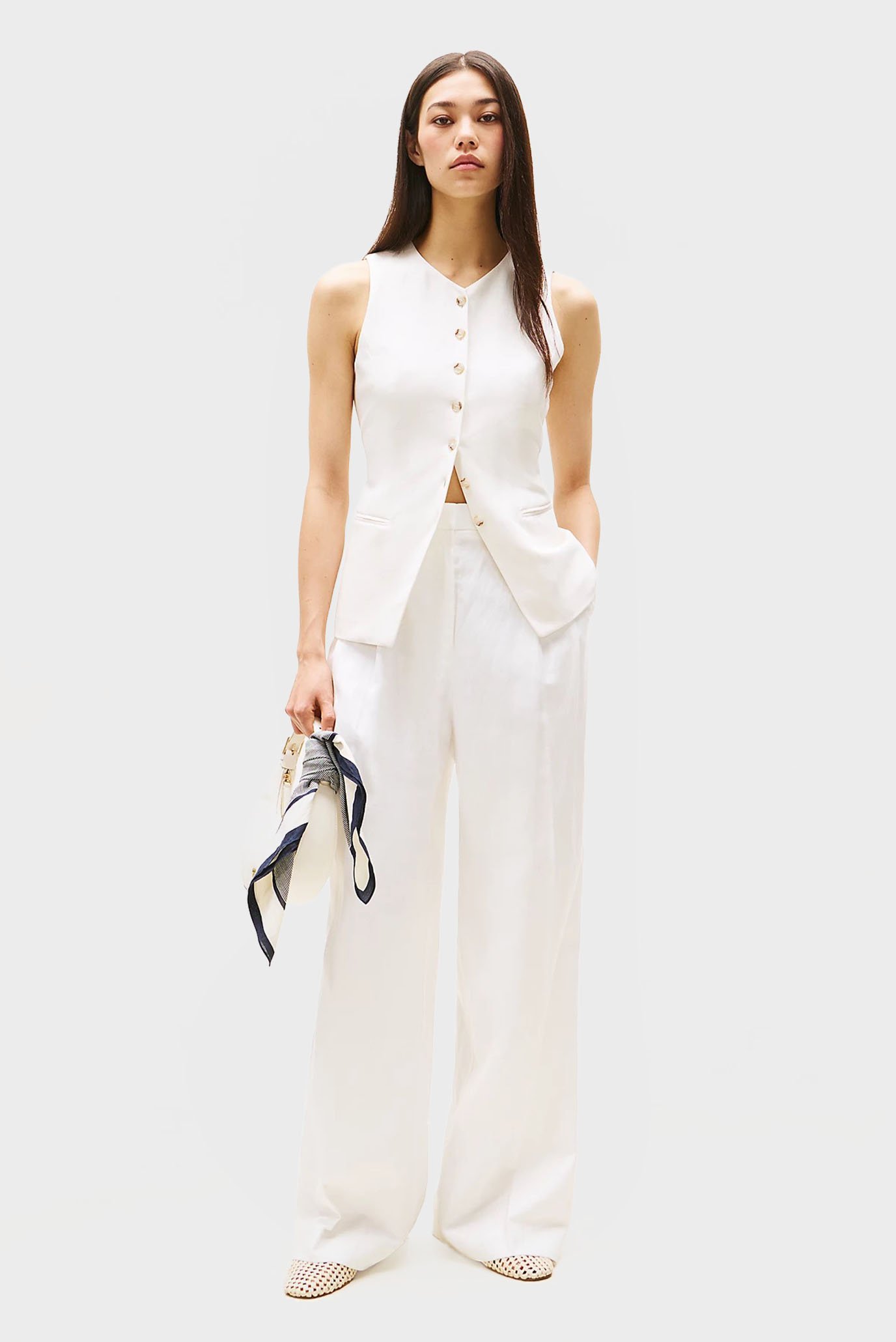 Брюки LINEN MIX RLXD STRAIGHT PANTS 1