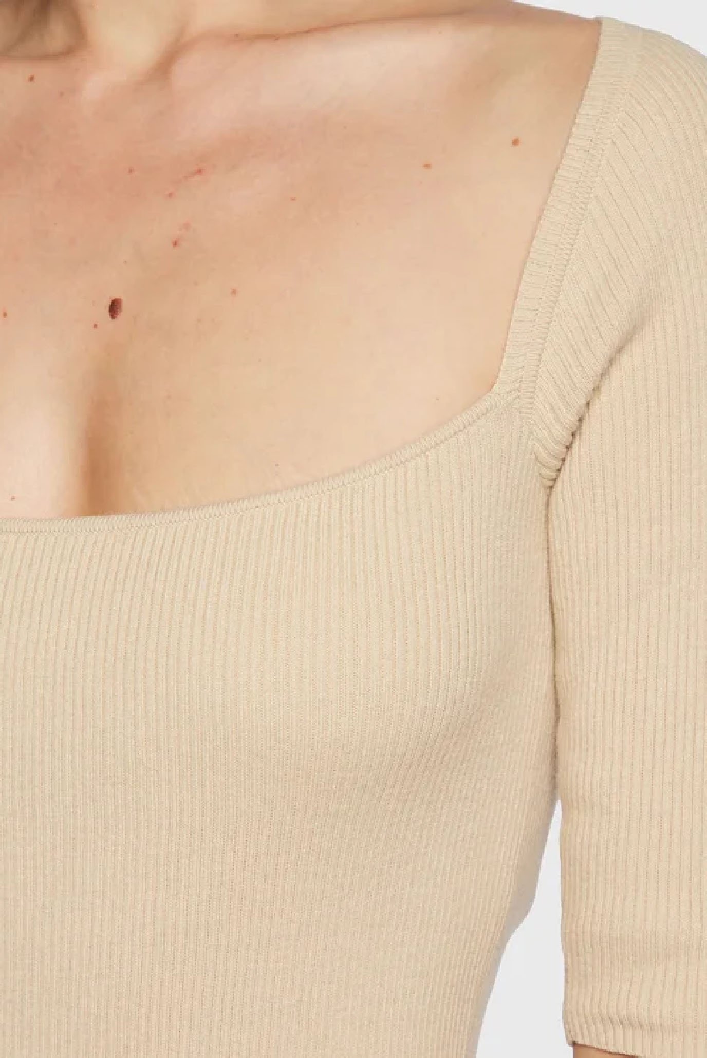 Платье RIB SQUARE-NECK MIDI DRESS 4