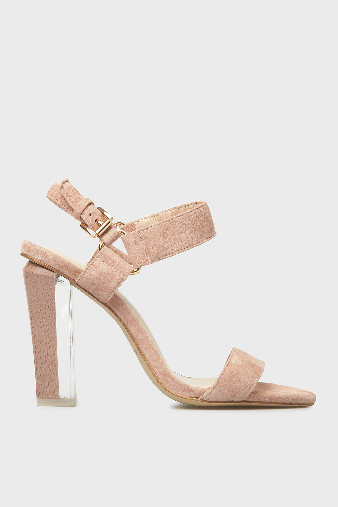 Женские розовые замшевые босоножки Preppy Женские розовые замшевые босоножки 6