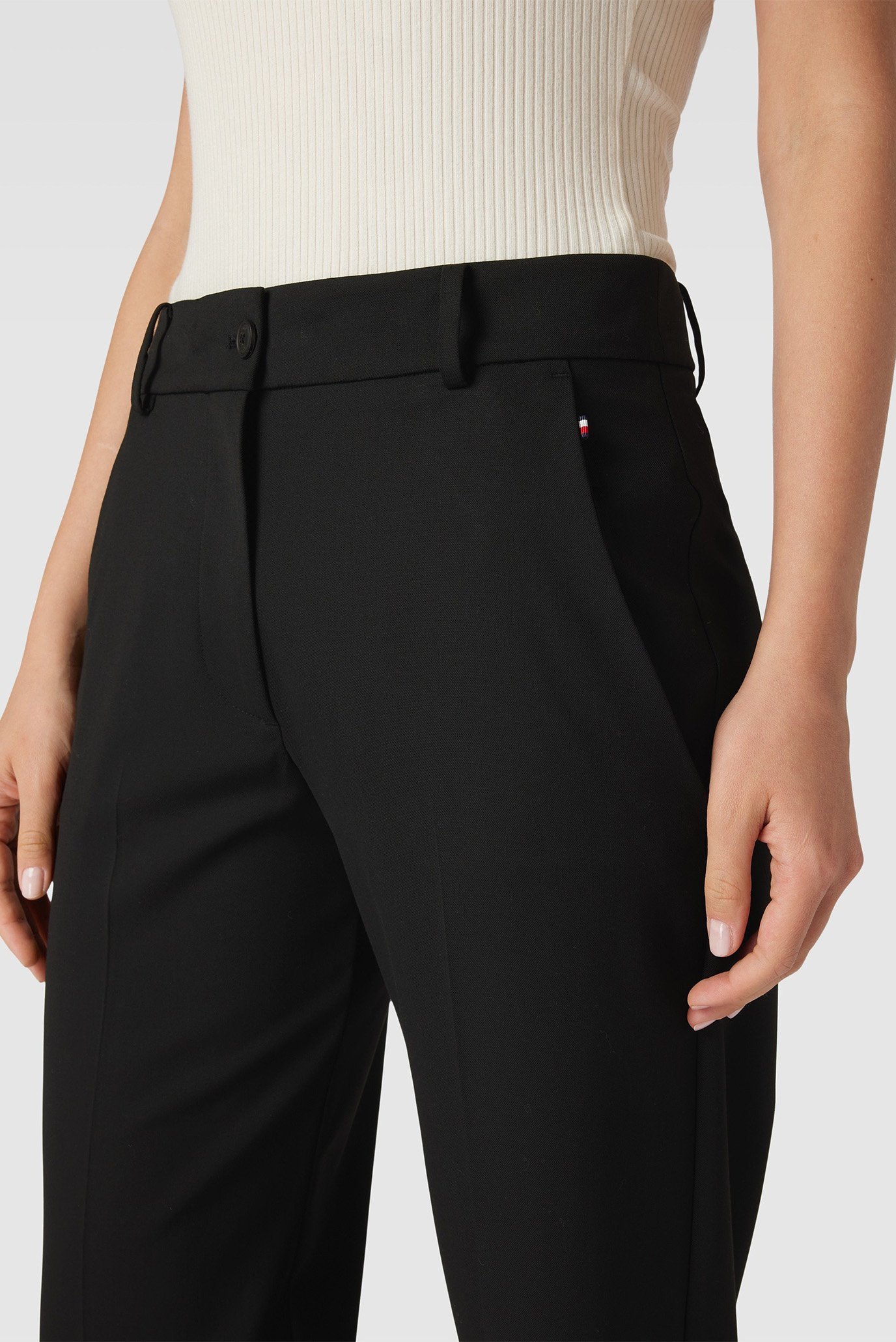 Женские черные брюки STRAIGHT VIS POLY BLEND 2