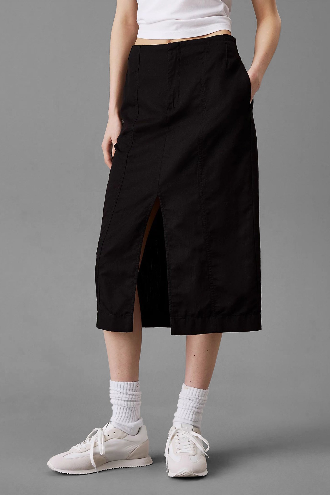 Юбка SOFT LINEN MIDI SKIRT 1