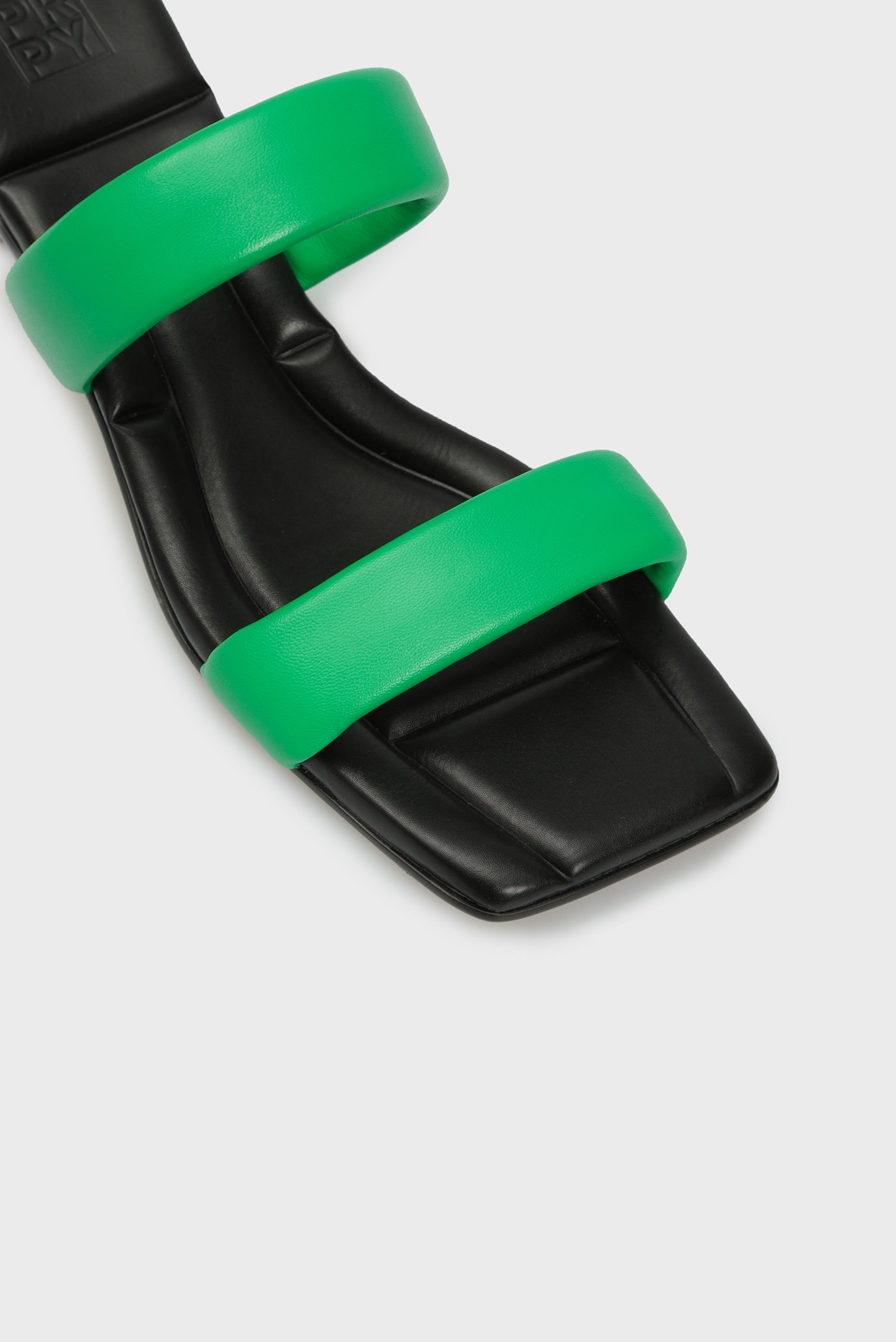 Женские зеленые кожаные мюли Amiata 4