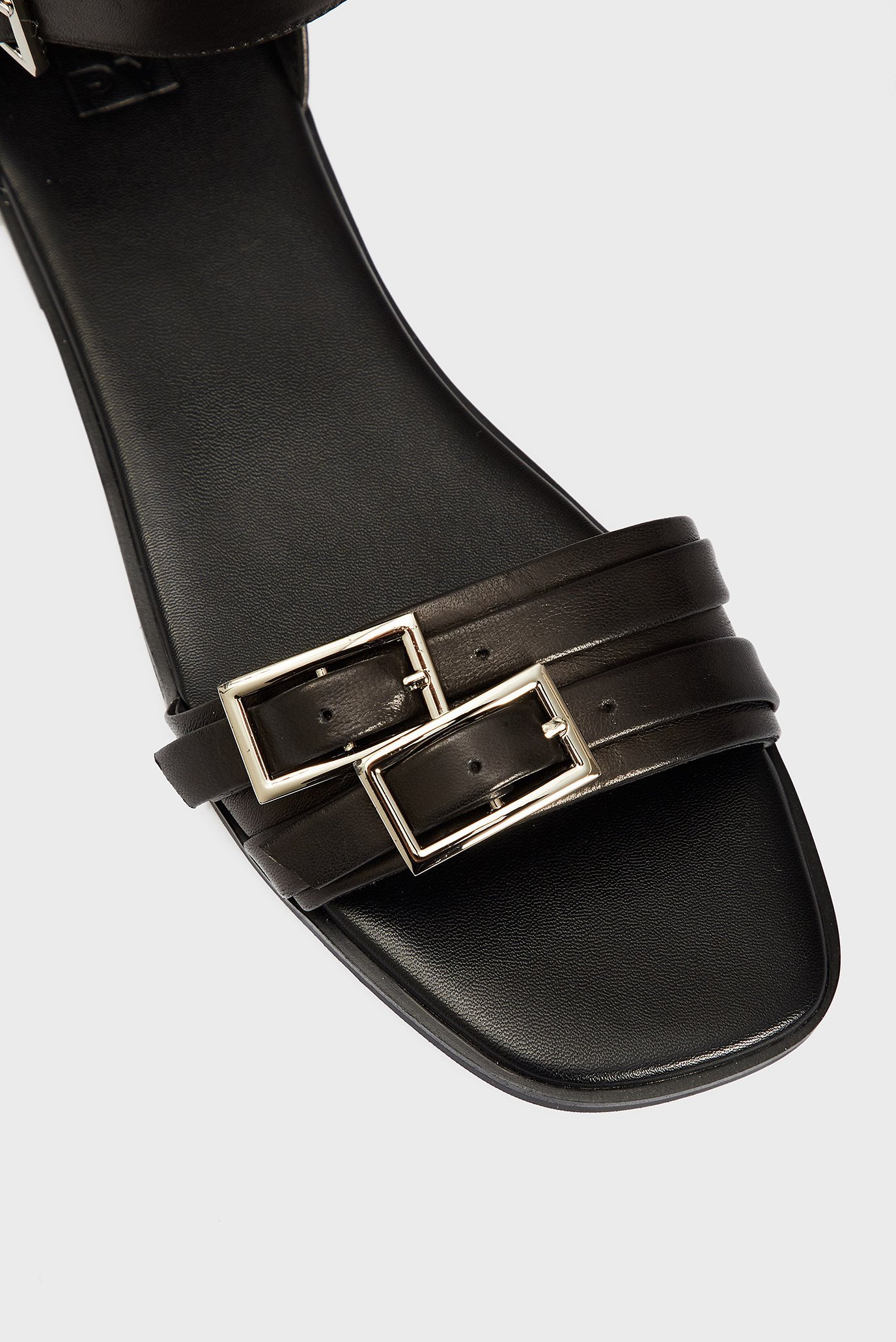 Женские черные кожаные сандалии Marcia 8