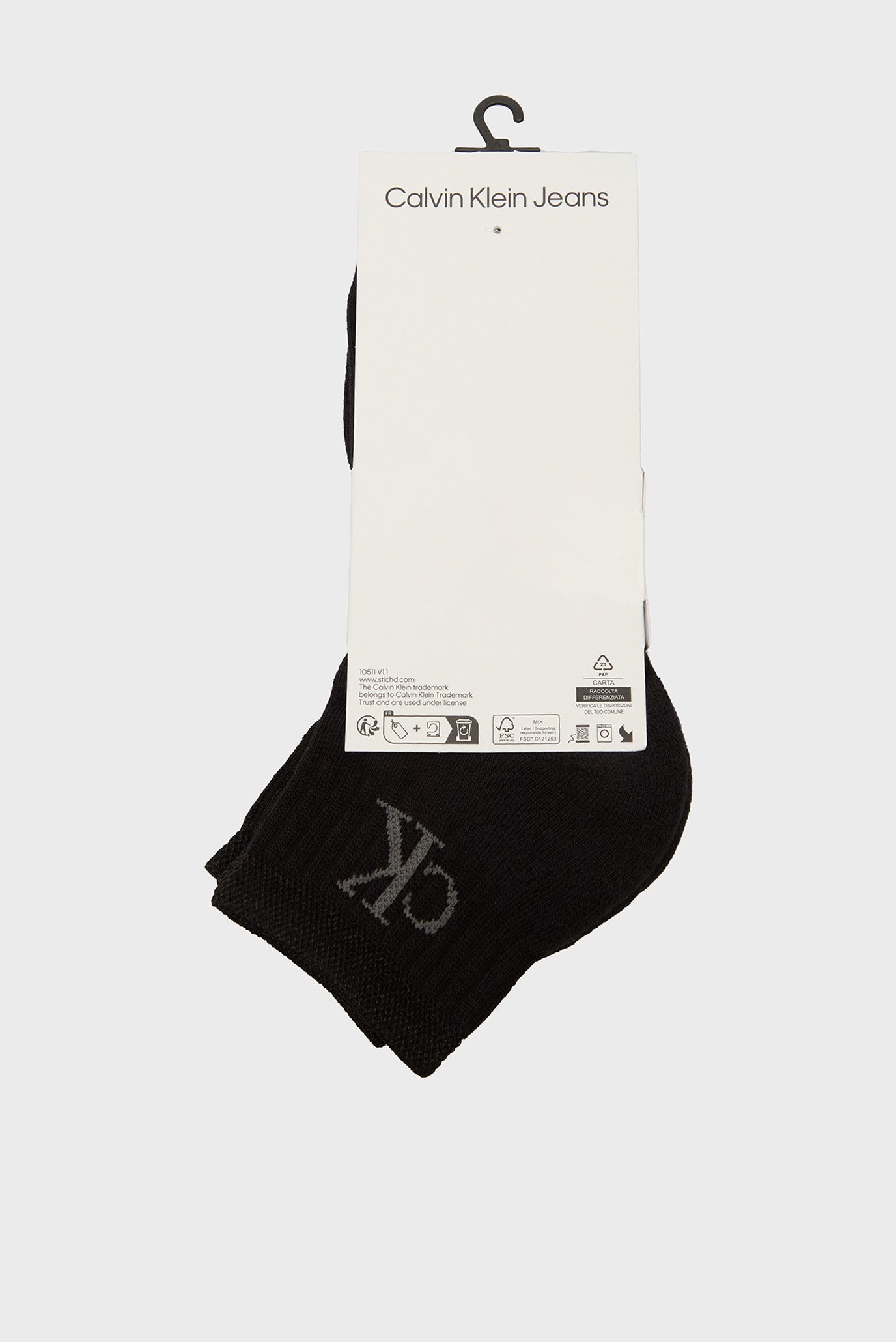 Носки CKJ WOMEN QUARTER 2P GLOSSY RIBCalvin Klein Jeans Носки CKJ WOMEN QUARTER 2P GLOSSY RIB 3
