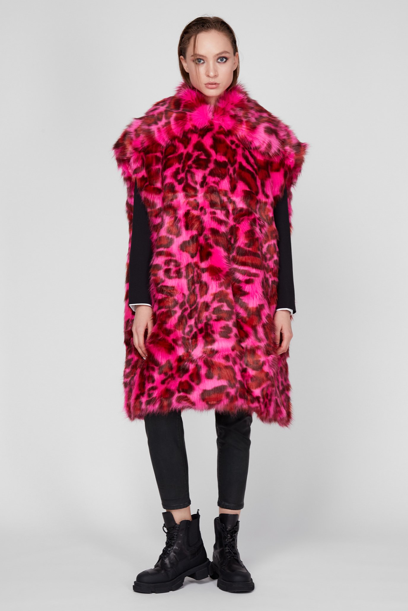 Женский розовый жилет с принтом L-WEEKY-SP 6