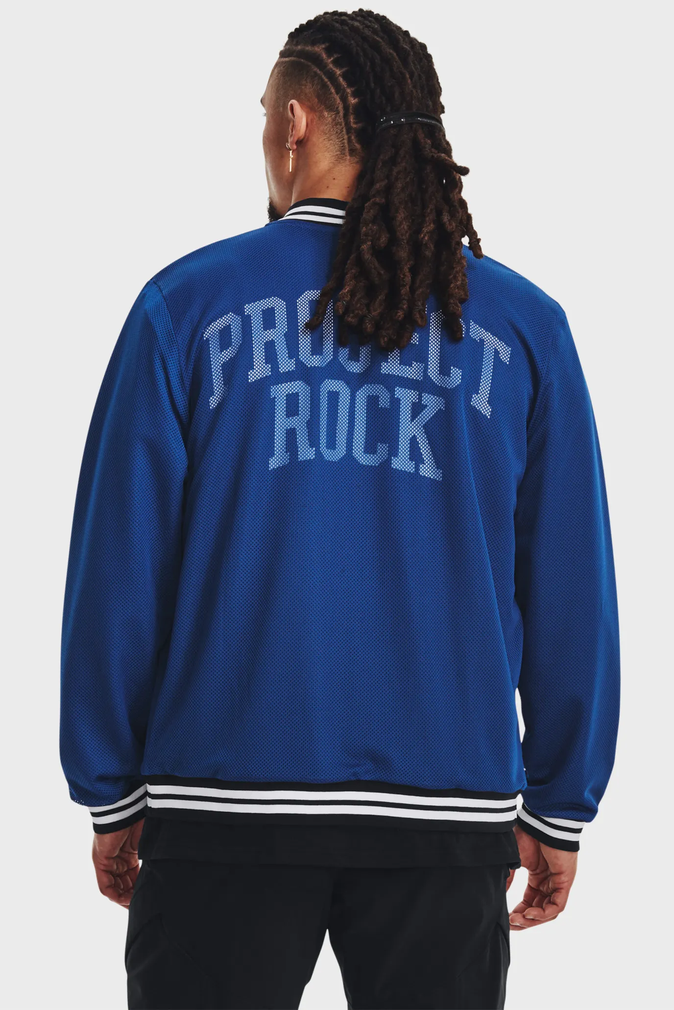 Мужской синий бомбер Pjt Rock Mesh Varsity Jacket 9