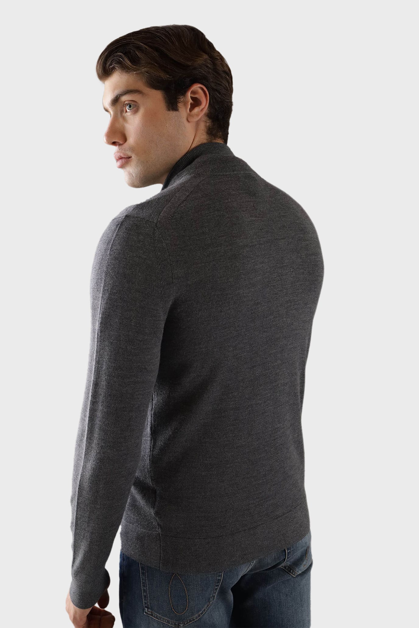 Мужской серый шерстяной кардиган MERINO RWS ZIP THROUGH JACKET 3