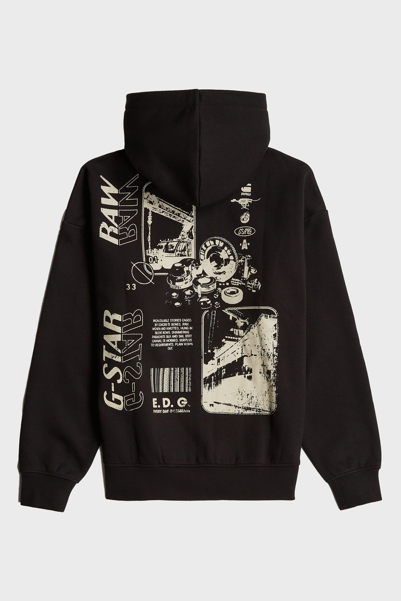 Мужское черное худи Poster back graphic 7