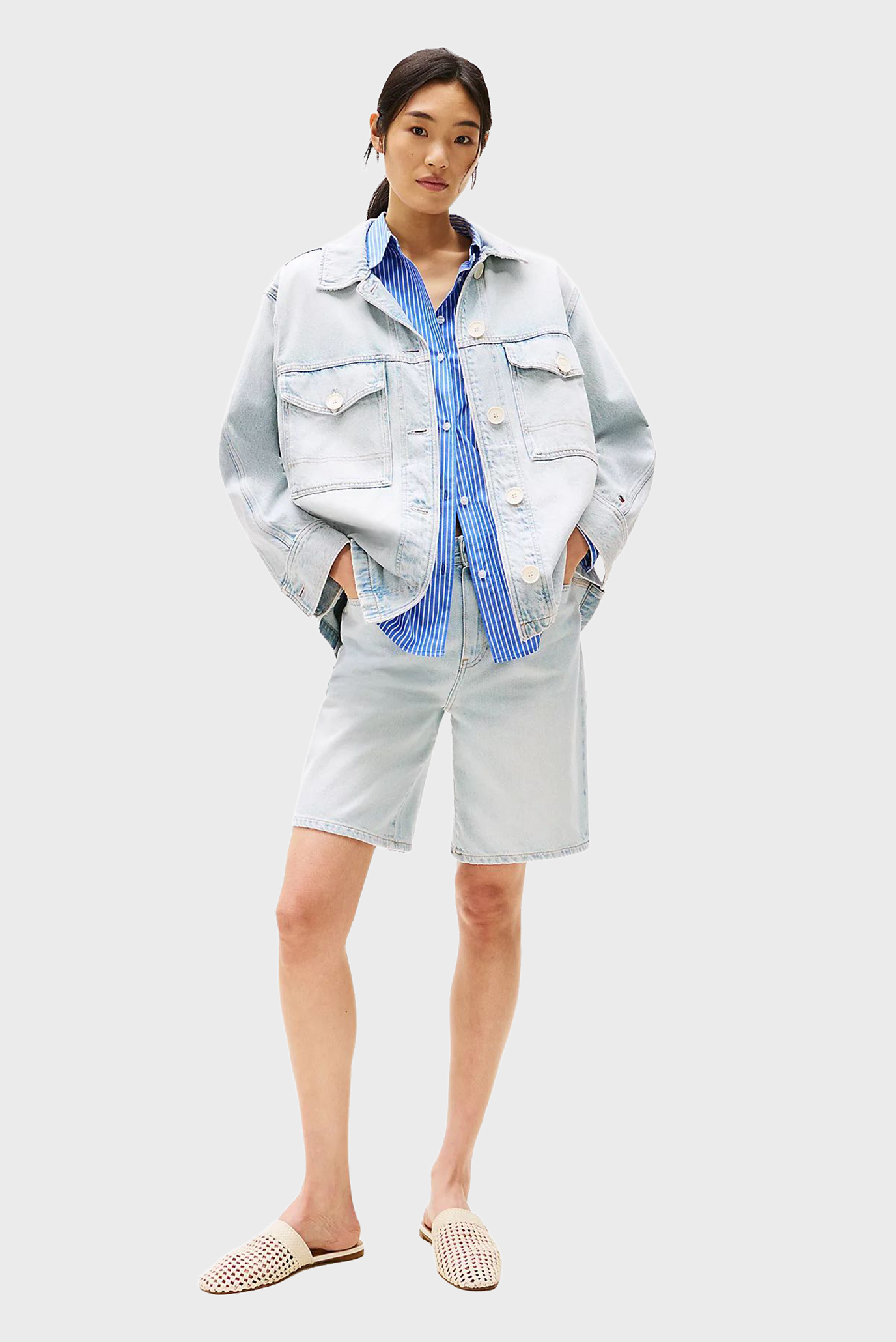 Женская голубая джинсовая куртка OVERSIZED 2