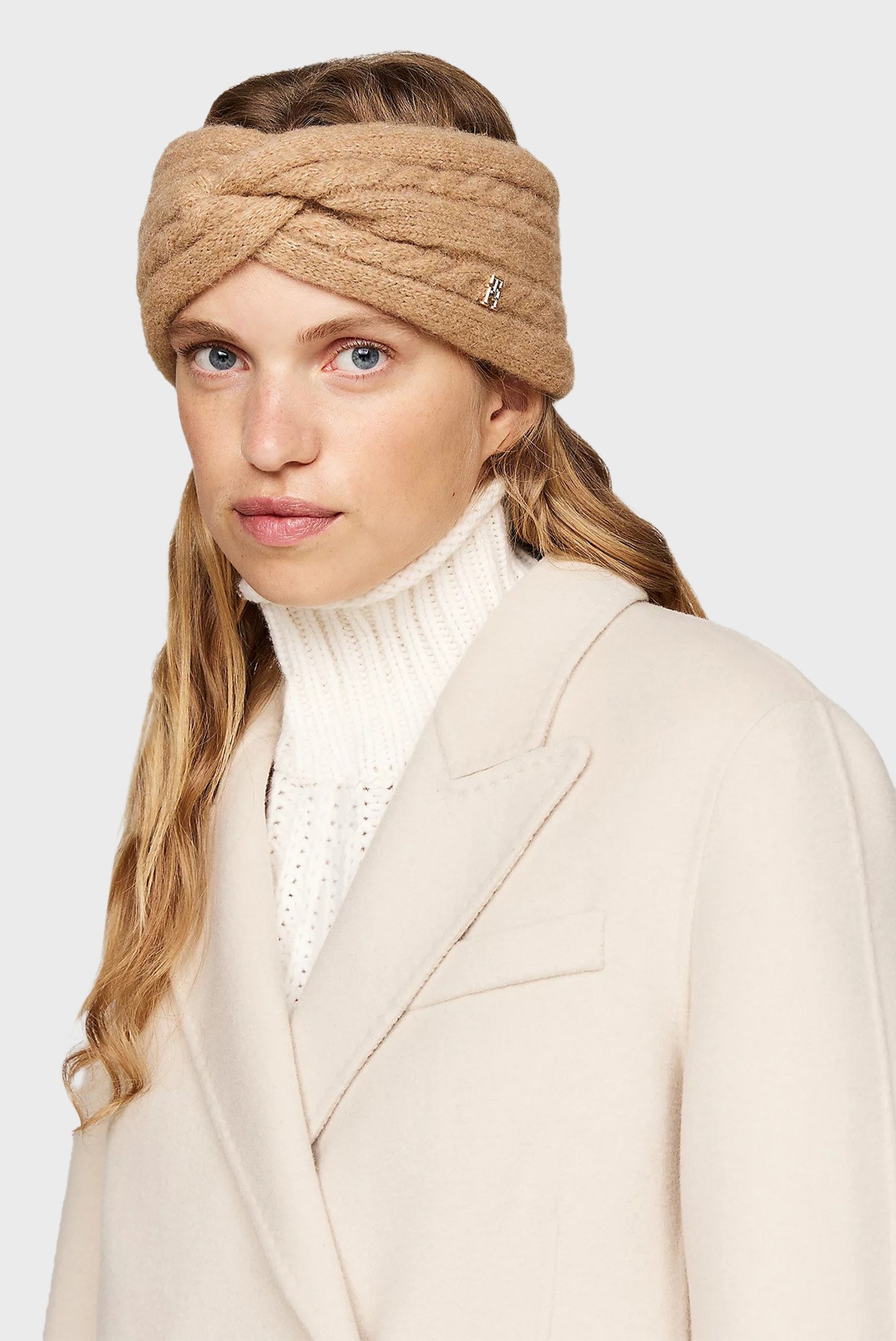 Женская бежевая повязка TH TIMELESS HEADBAND CABLE 2
