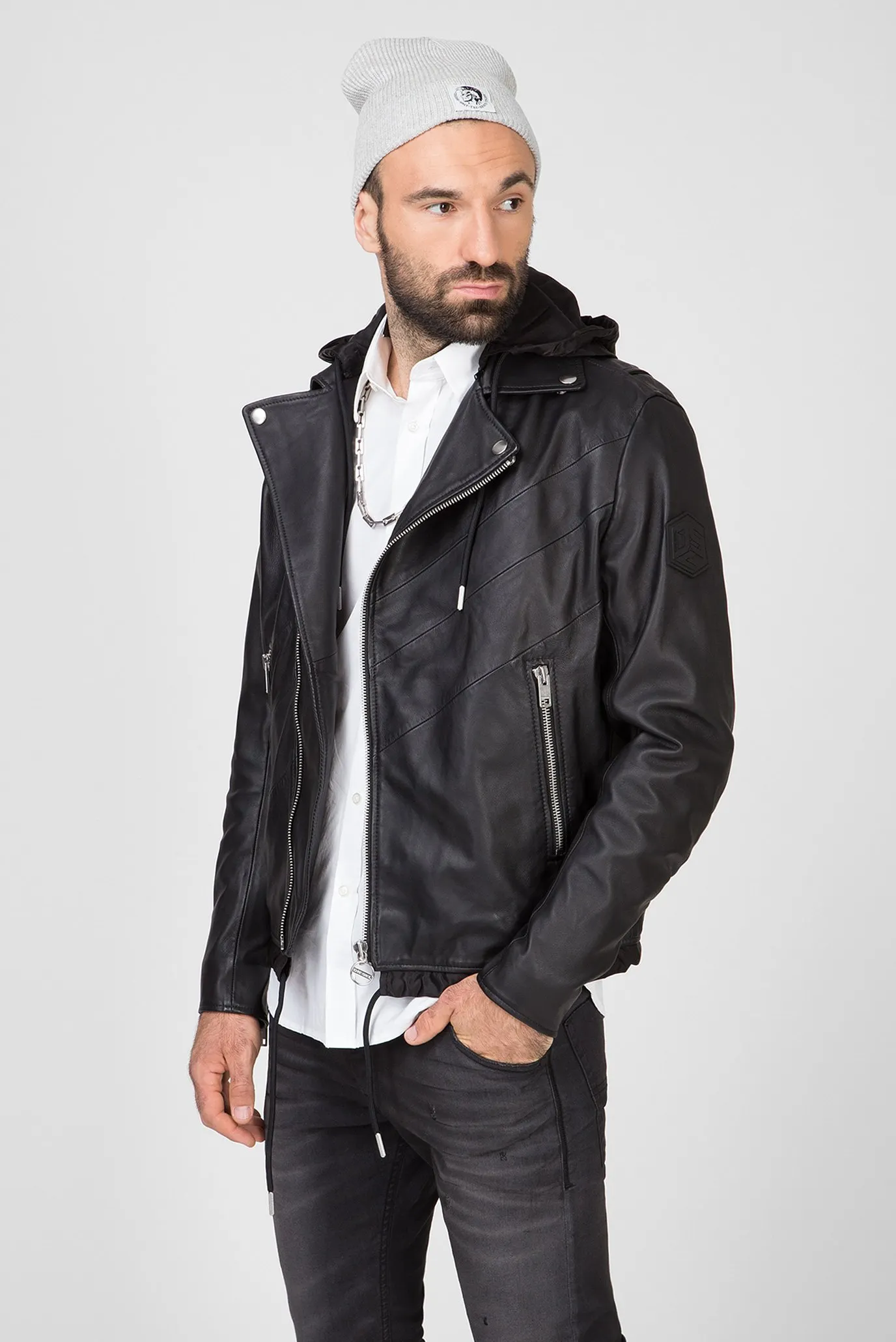 Куртка кожаная/L-SOLOVE GIACCA 3