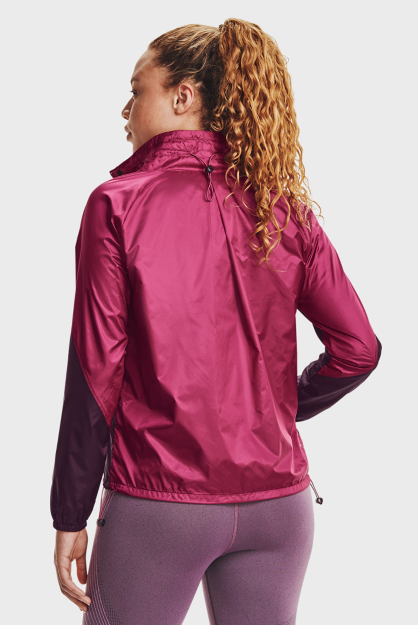 Женская бордовая ветровка Recover Woven Shine FZ Jkt 7