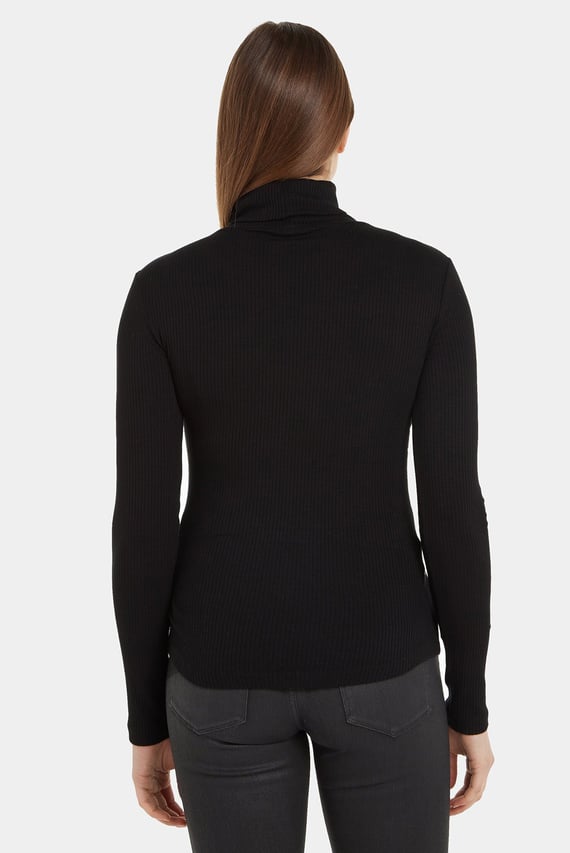 Лонгслив SLIM 5X2 RIB ROLL-NK LS