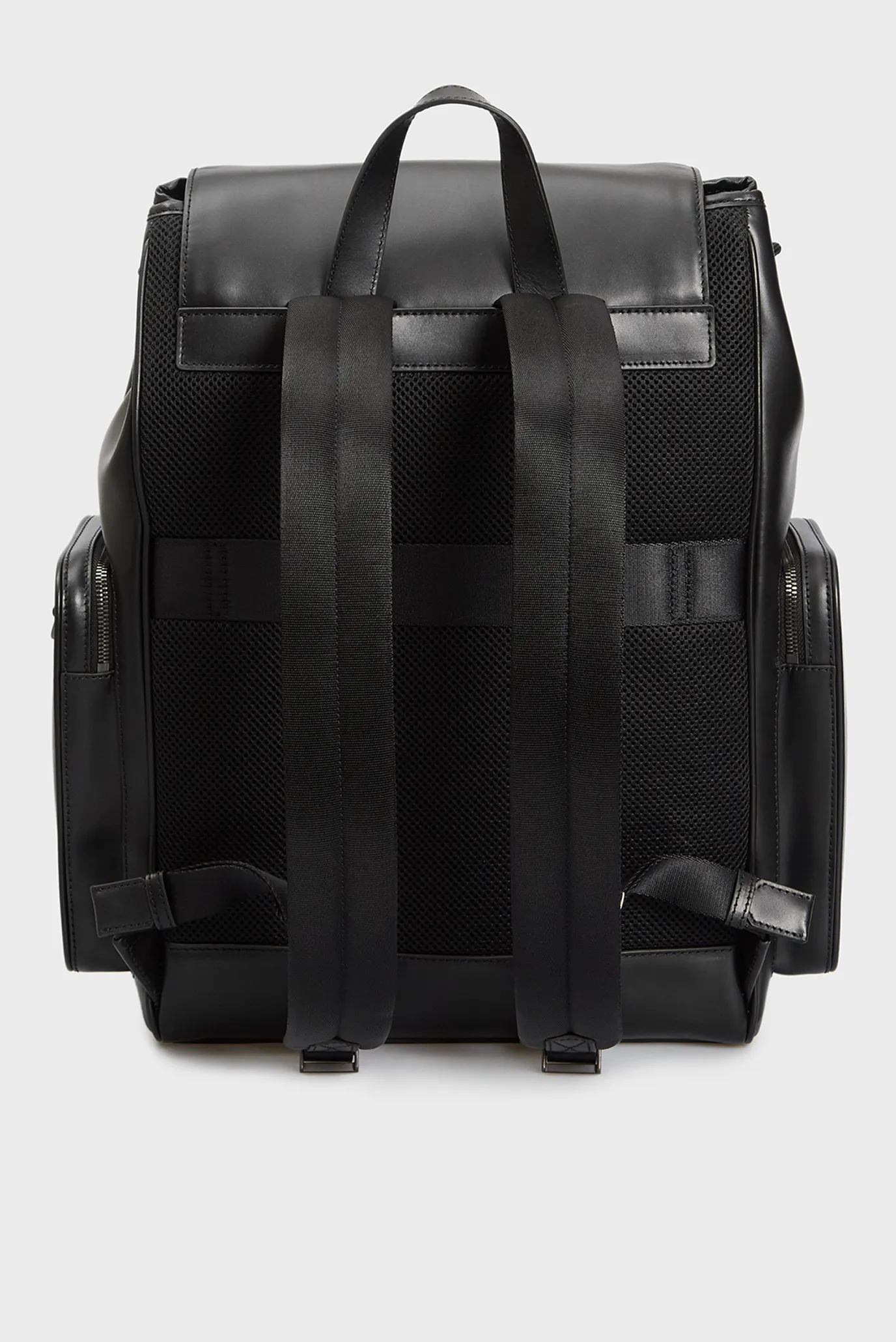 Мужской черный кожаный рюкзак TH MODERN LEATHER BACKPACK 9