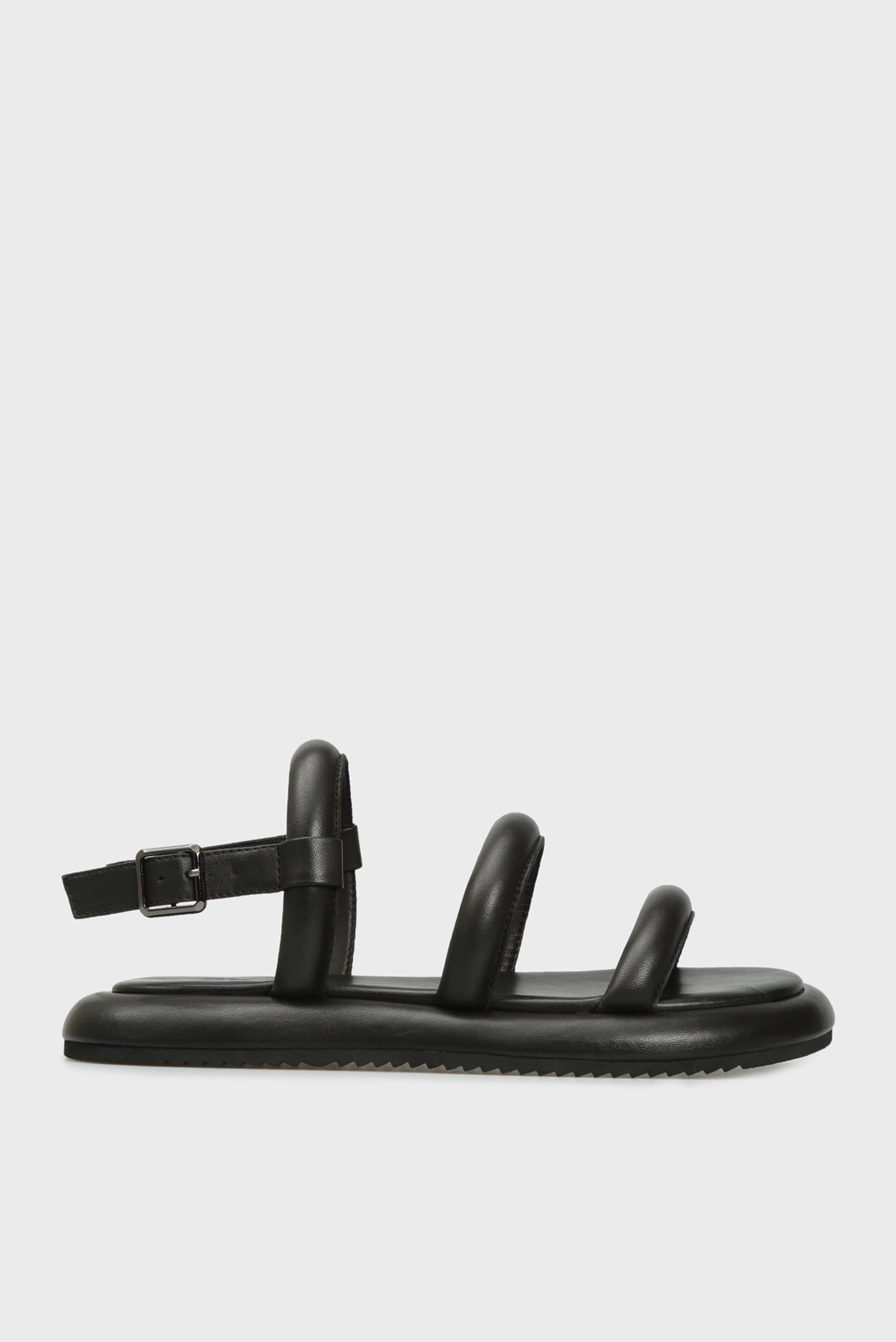 Женские черные кожаные сандалии Piemonte 1