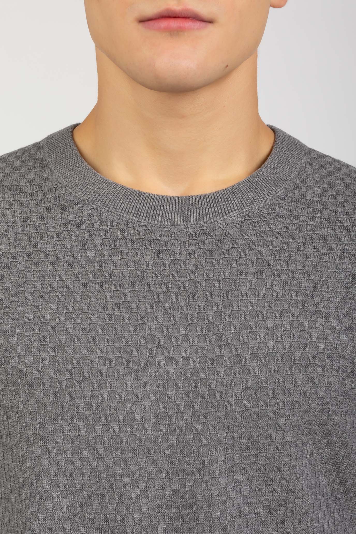 Свитер GINGHAM STRUCTURE CREW NECK 4