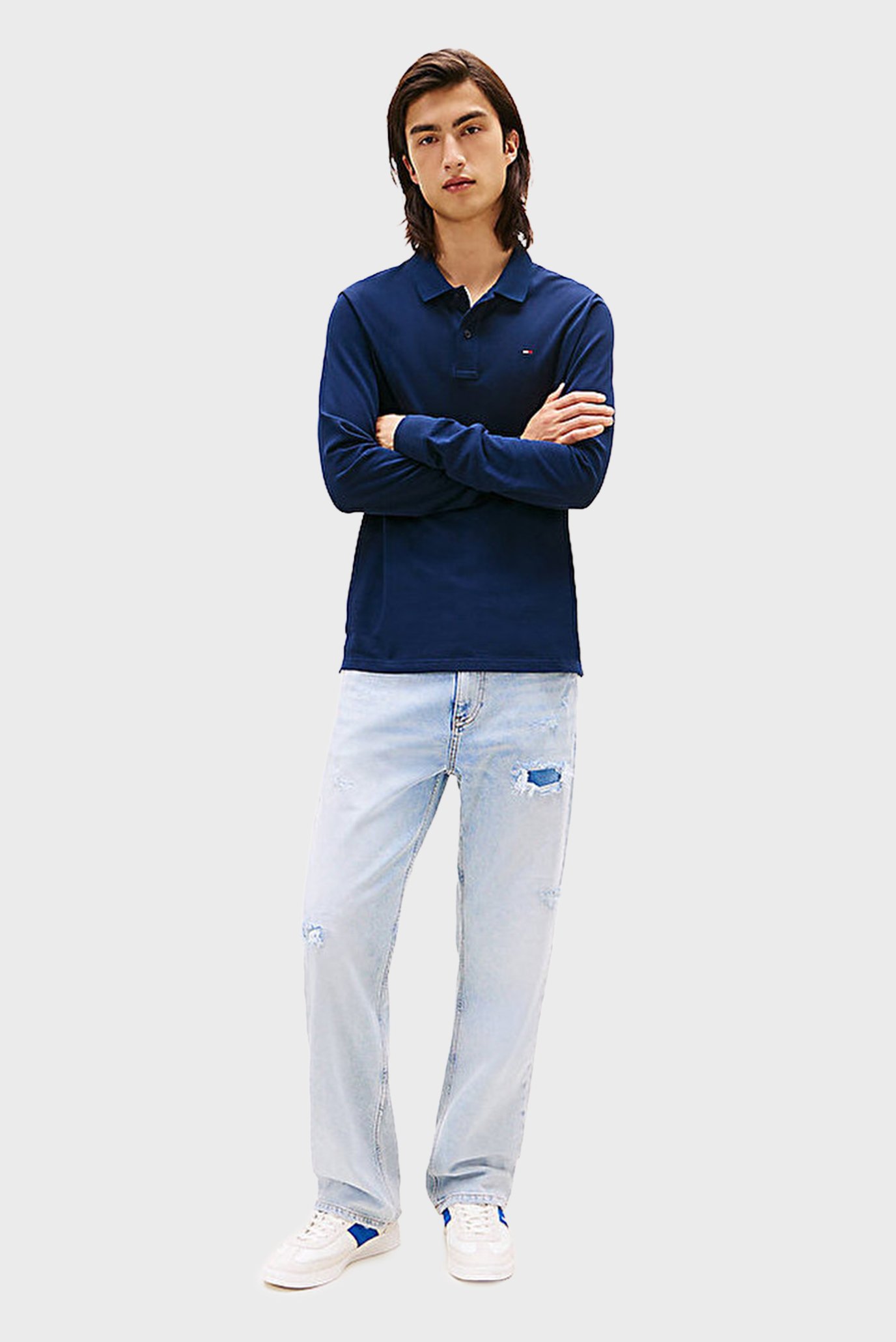 Поло с длинным рукавом TJM SLIM PLACKET POLO LS EXT 2