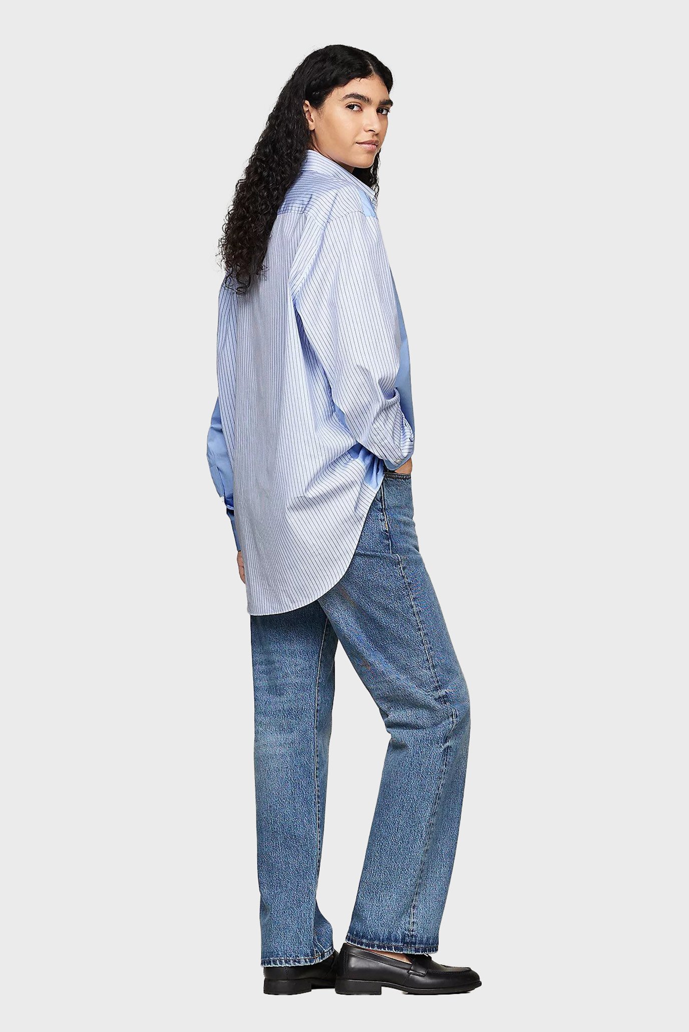 Женская голубая рубашка THC ITHACA STRIPE ARCHIVE 3