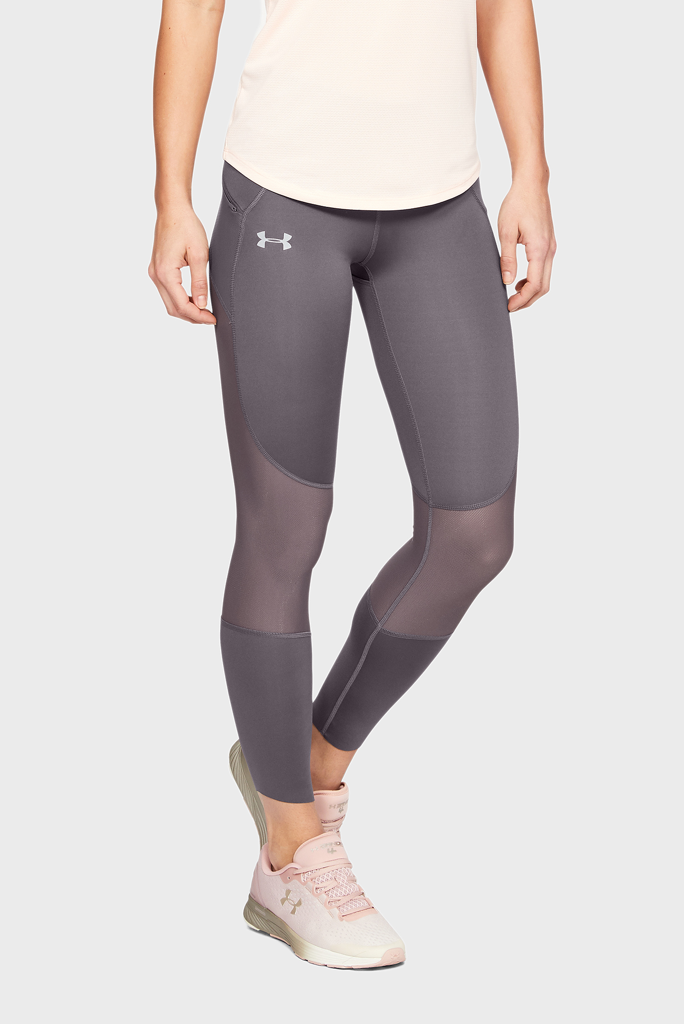 Женские коричневые тайтсы UA SpeedPocket Run 6