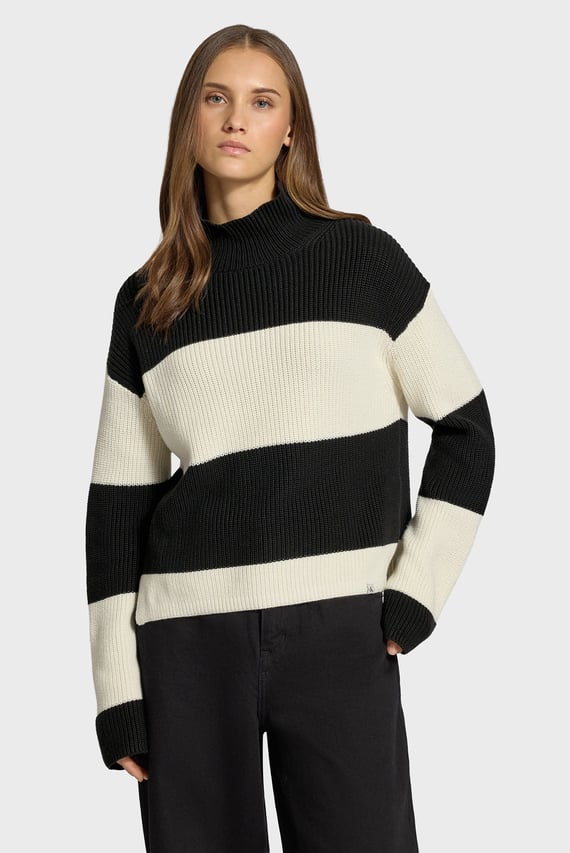 Свитер CHUNKY LOOSE HIGH NECK SWEATER