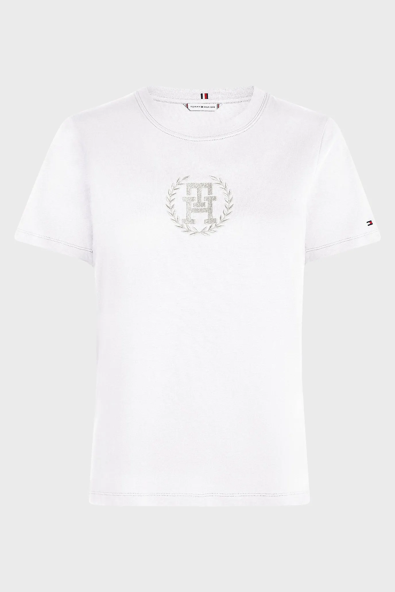 Женская белая футболка REG IMD SLVR LAUREL TEE 5