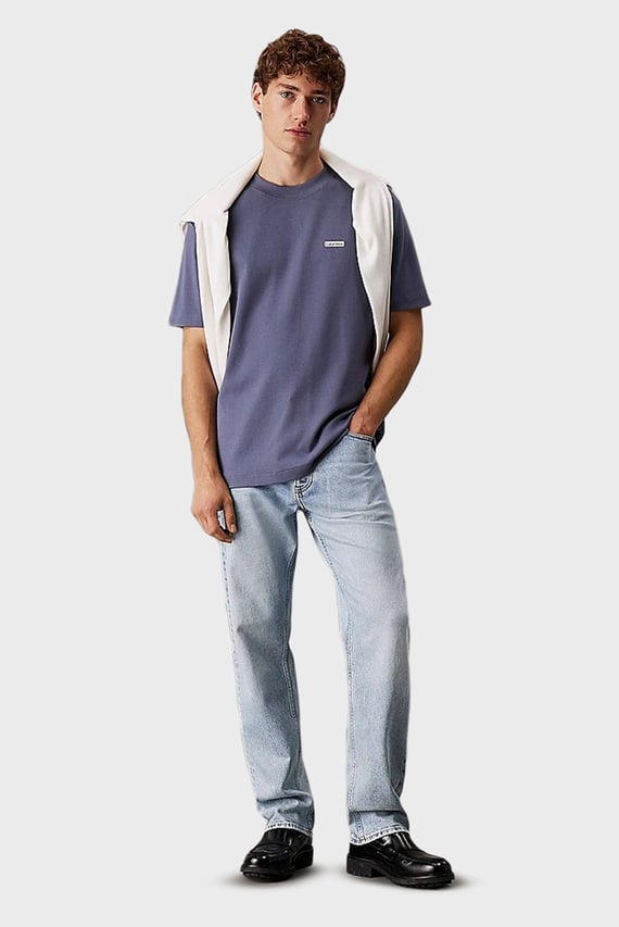 Мужская синяя футболка CALVIN KLEIN LABEL TEE