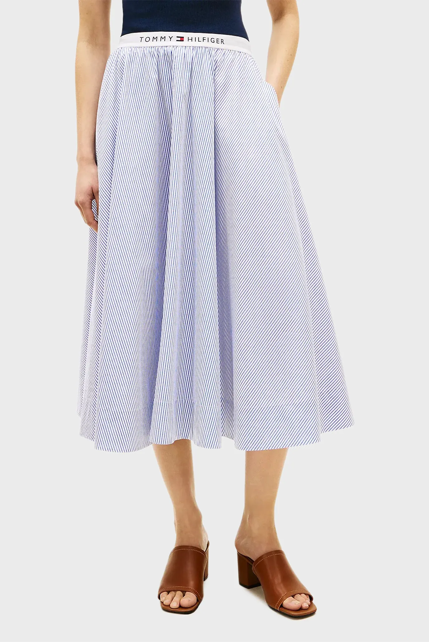 Юбка POPLIN BRANDED MIDI SKIRT 1