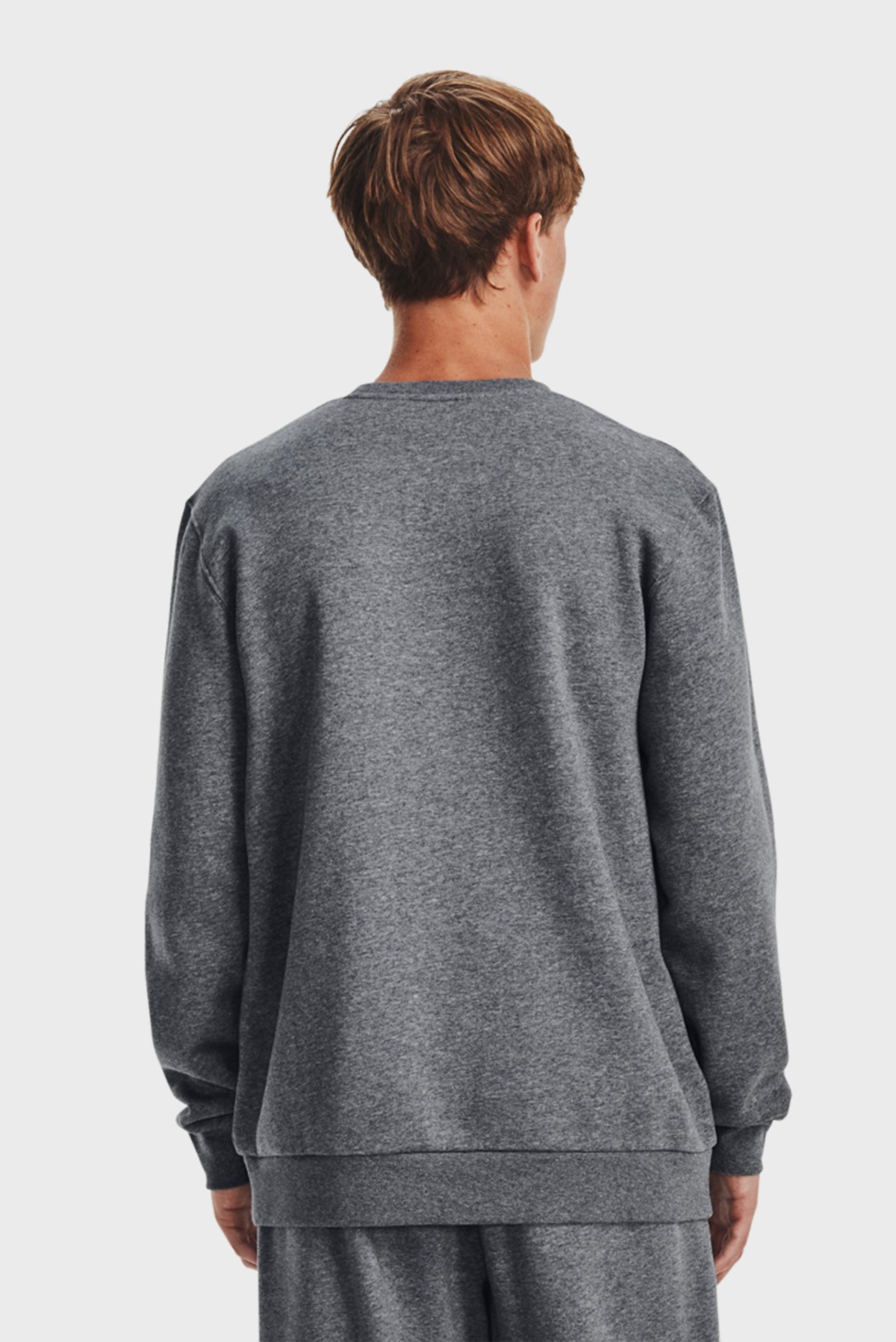 Мужской серый свитшот UA Essential Fleece CrewUnder Armour Мужской серый свитшот UA Essential Fleece Crew 3