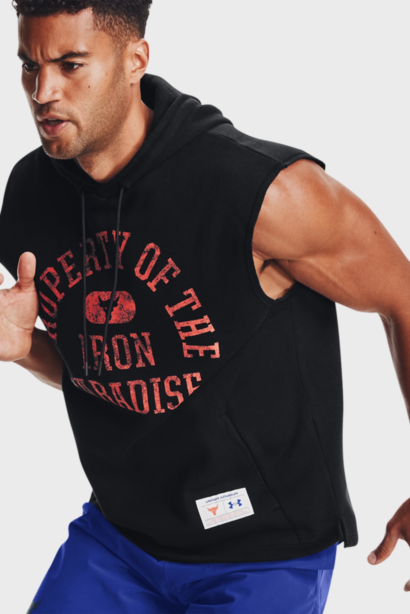 Мужское черное худи UA Pjt Rock CC Fleece SL HD Under Armour Мужское черное худи UA Pjt Rock CC Fleece SL HD 12