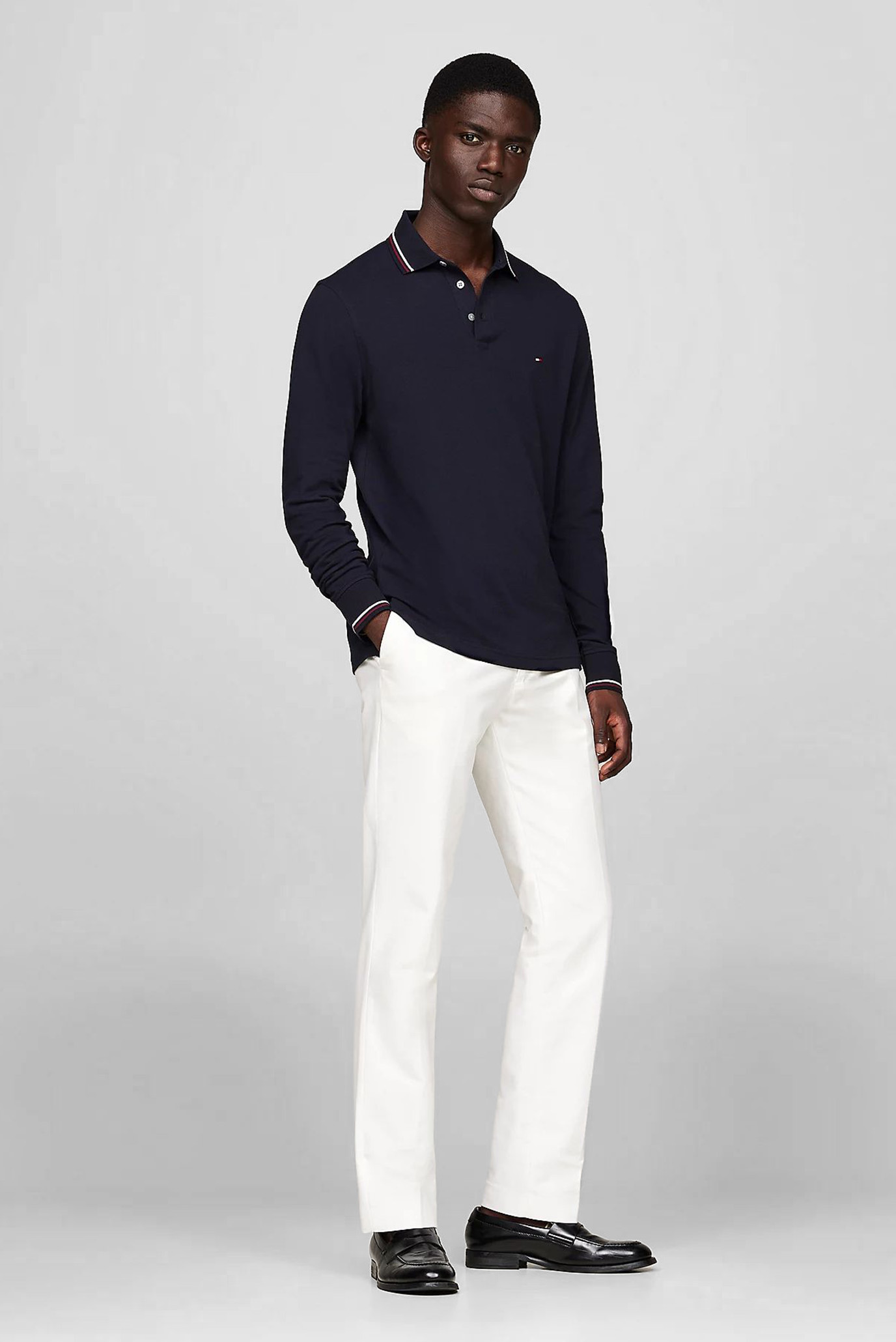 Поло с длинным рукавом L S TIPPED SLIM FIT POLO 2