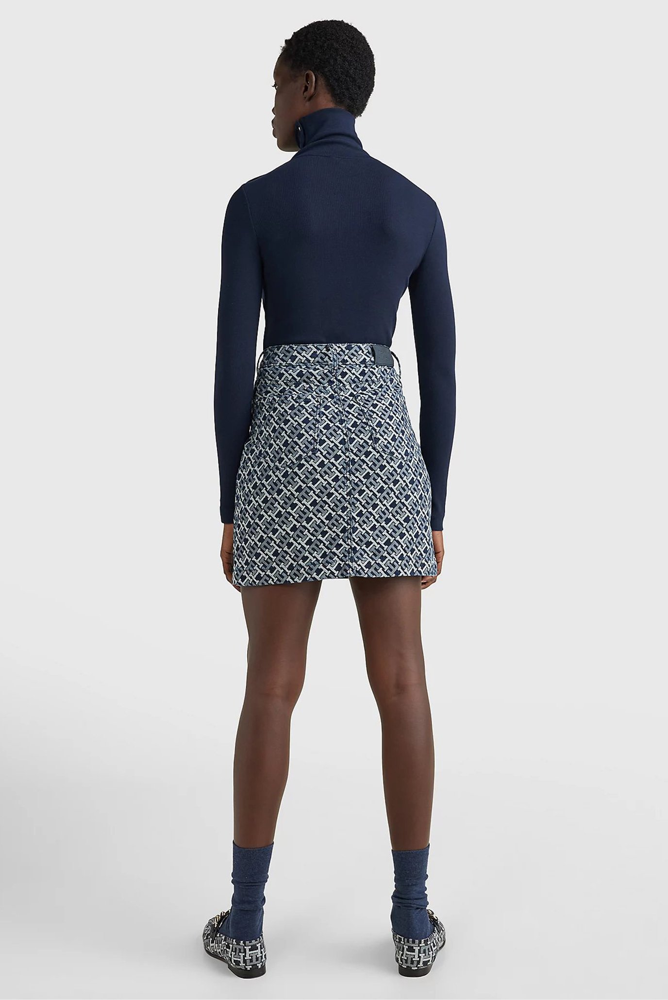 Женская джинсовая юбка с узором DNM HW MONOGRAM 2