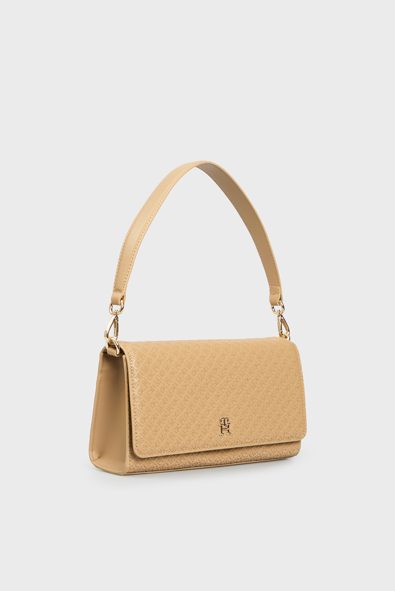 Женская бежевая сумка с узором TH ETERNITY SHOULDER BAG MONO 3