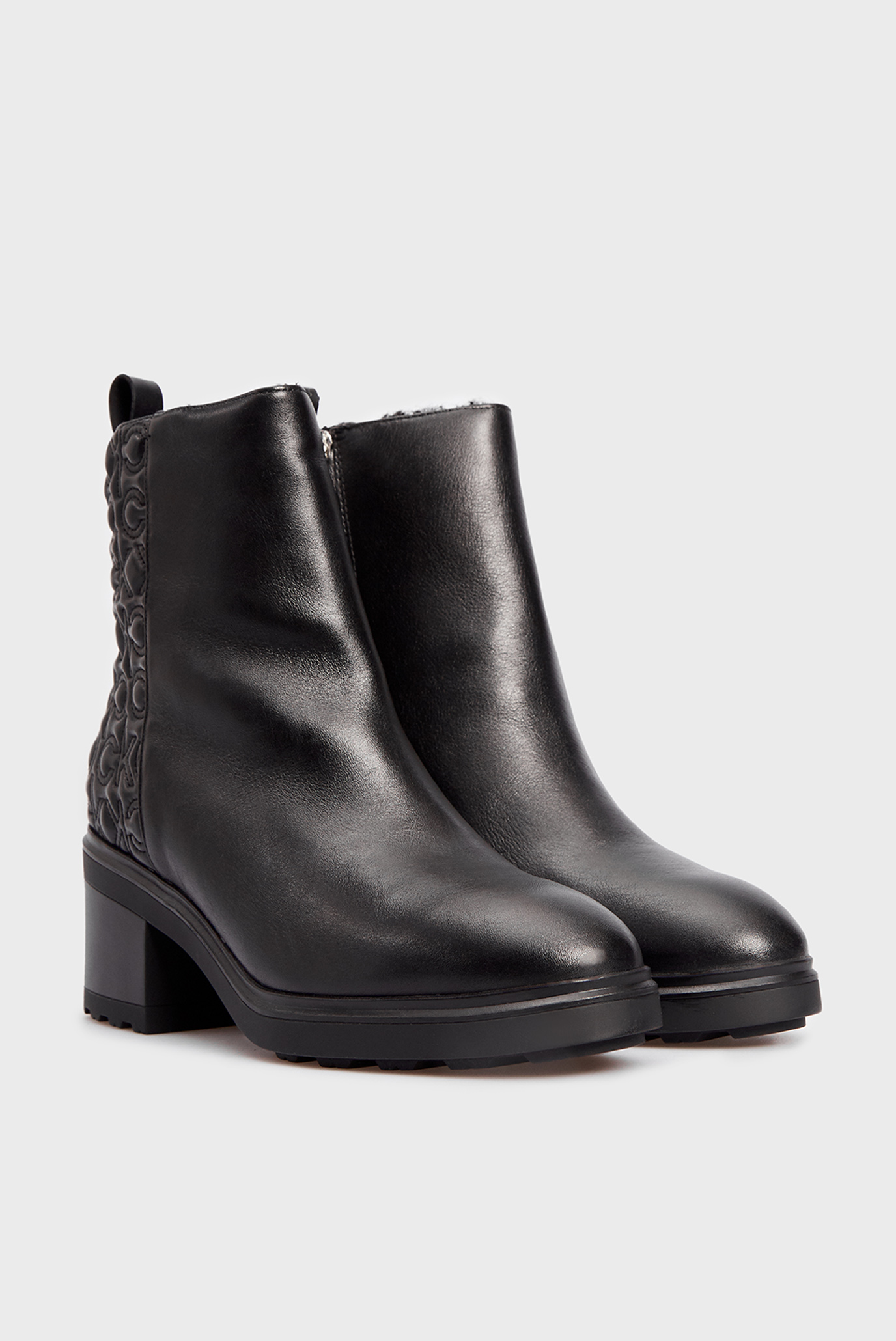 Женские черные кожаные ботильоны 8