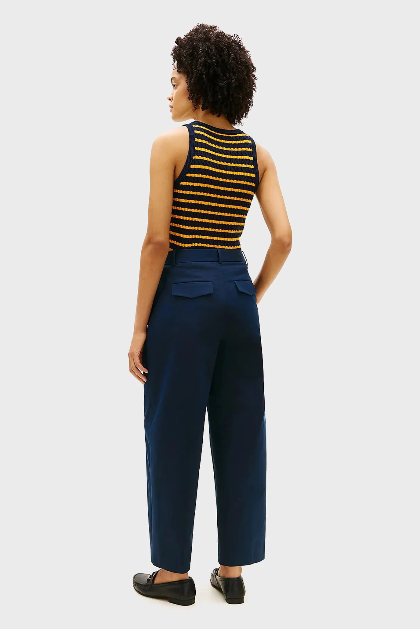 Штаны COTTON BARREL PLEATED CHINO 3