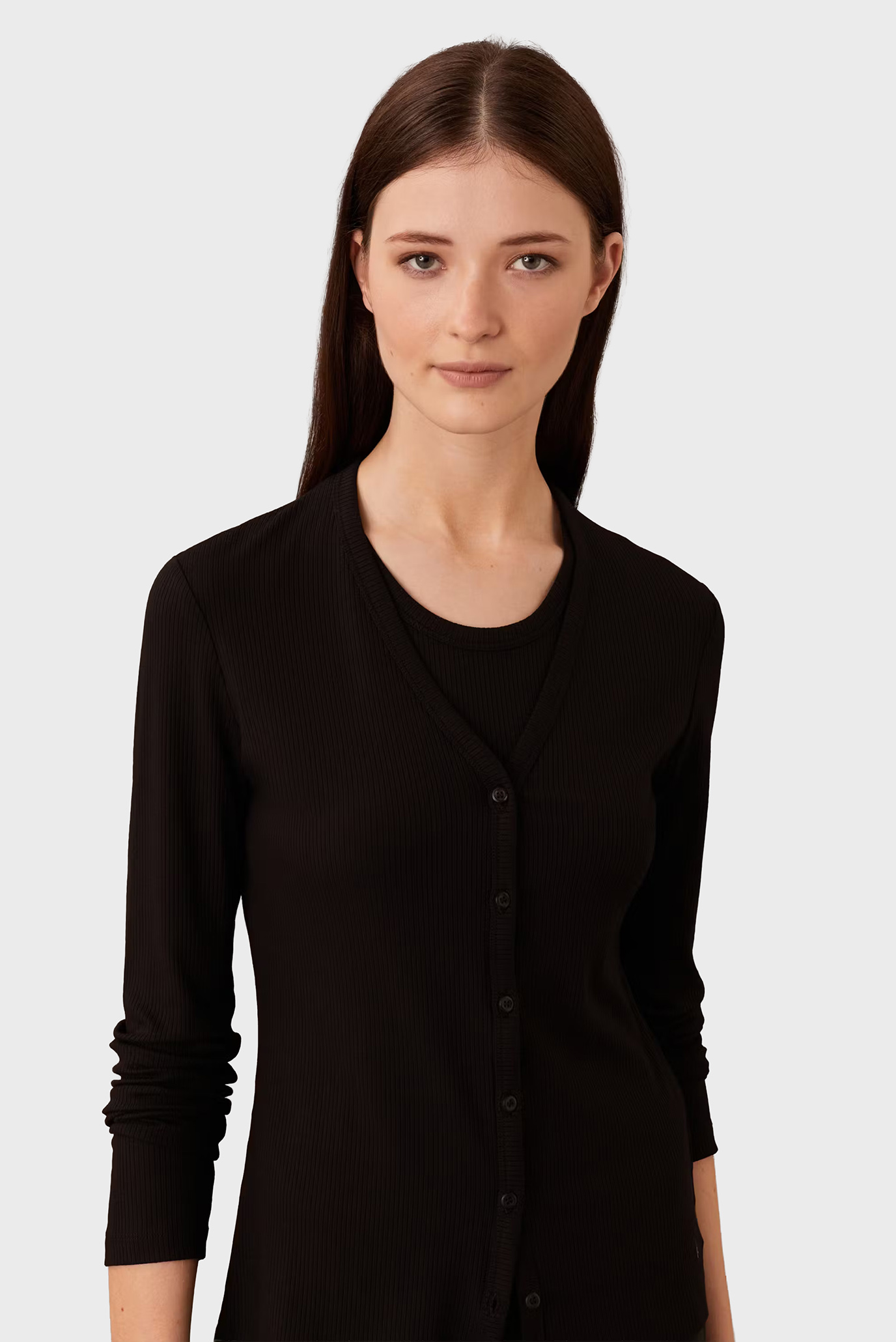 Кардиган MODAL RIB V-NK LS CARDI 4