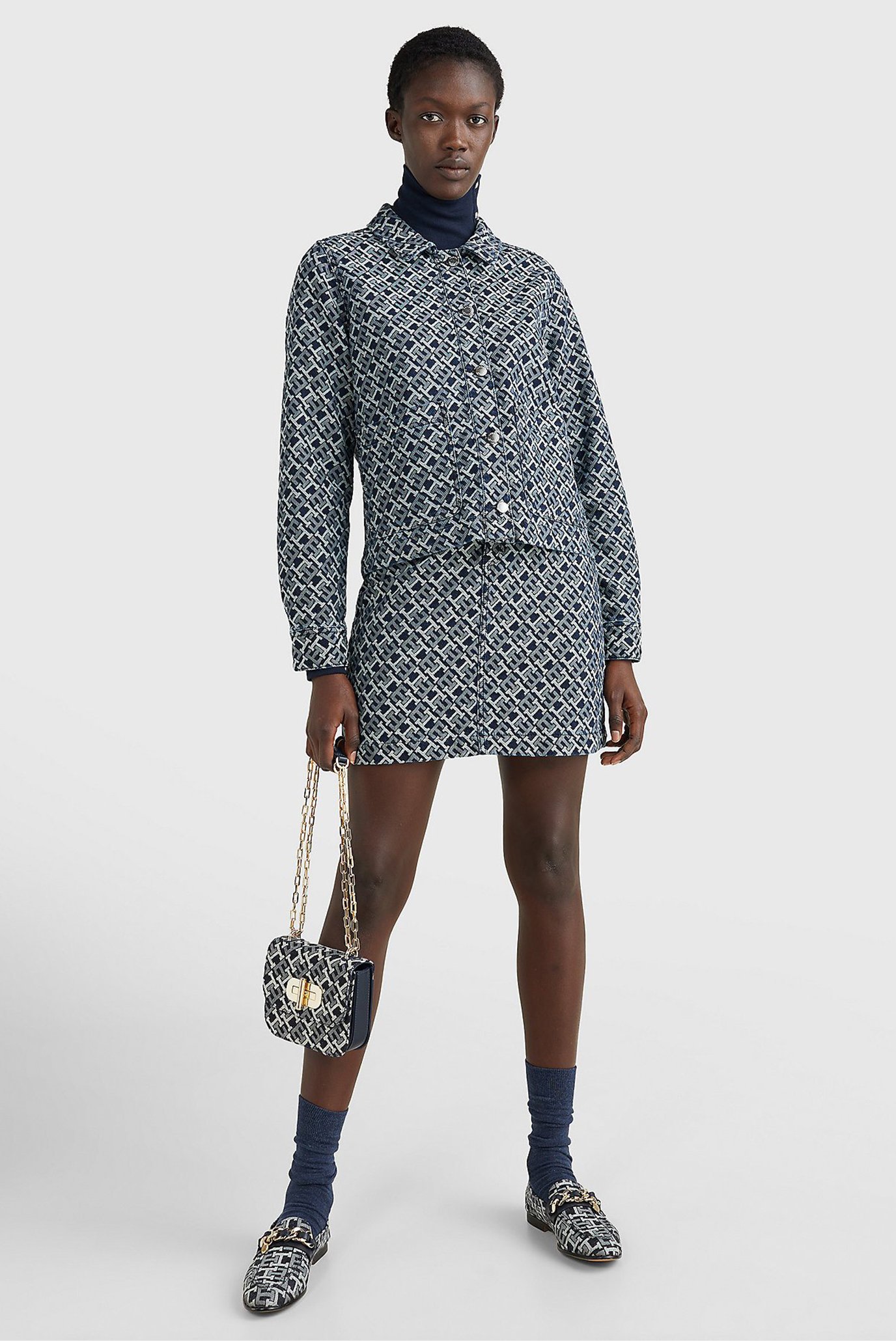 Женская джинсовая юбка с узором DNM HW MONOGRAM 6