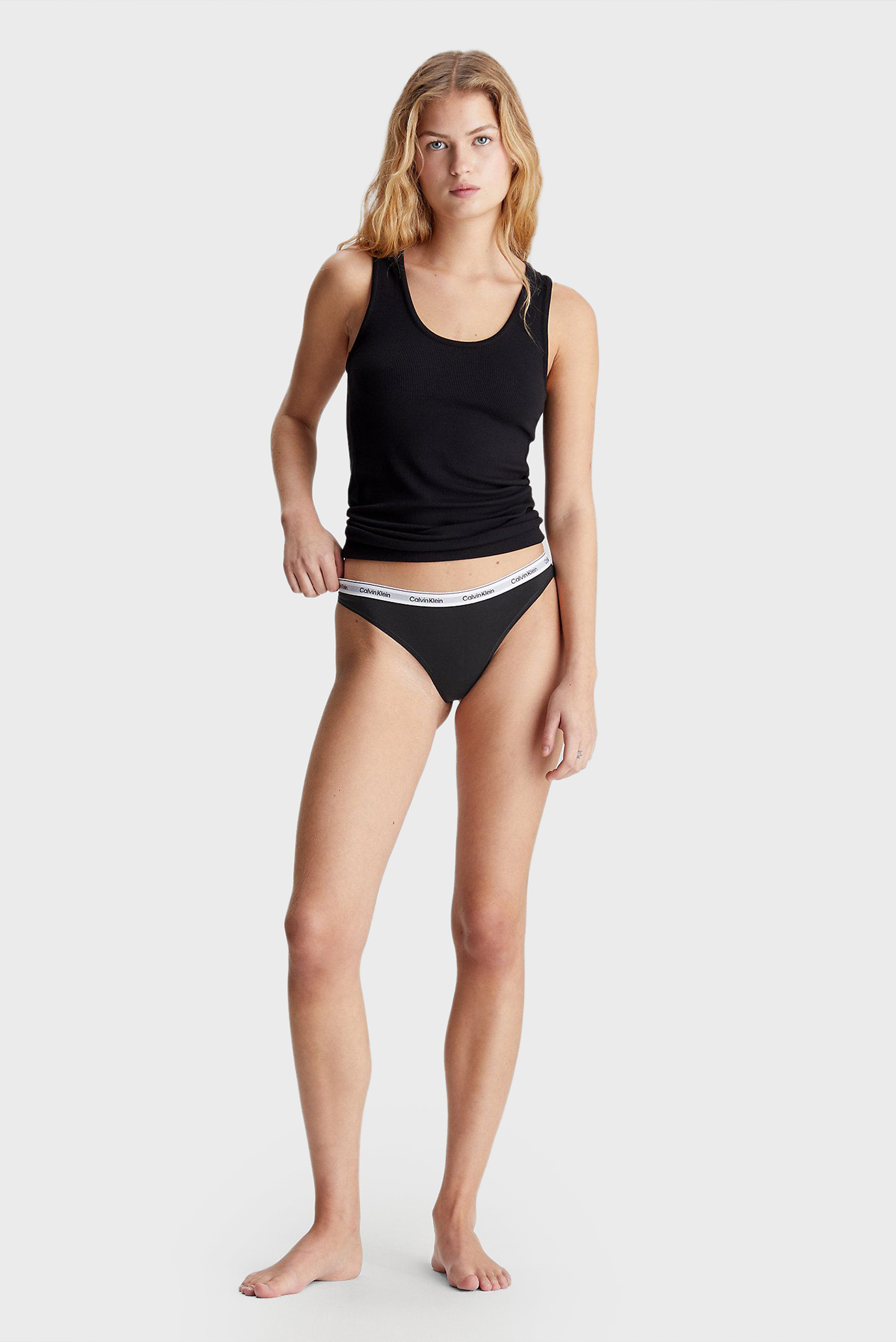 Женские черные трусики (3 шт)Calvin Klein Женские черные трусики (3 шт) 4