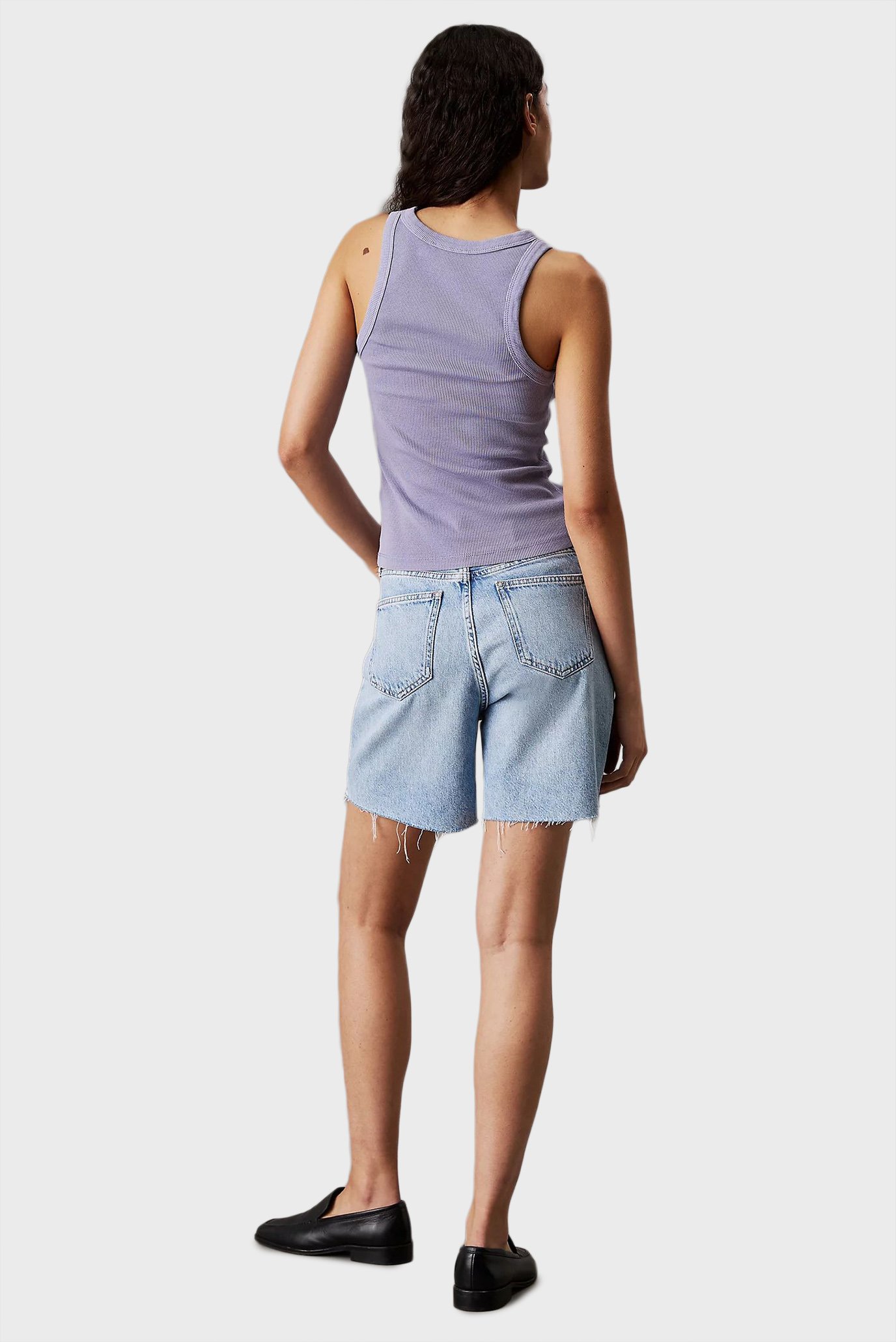 Женские голубые джинсовые шорты BERMUDA SHORTCalvin Klein Jeans Женские голубые джинсовые шорты BERMUDA SHORT 3