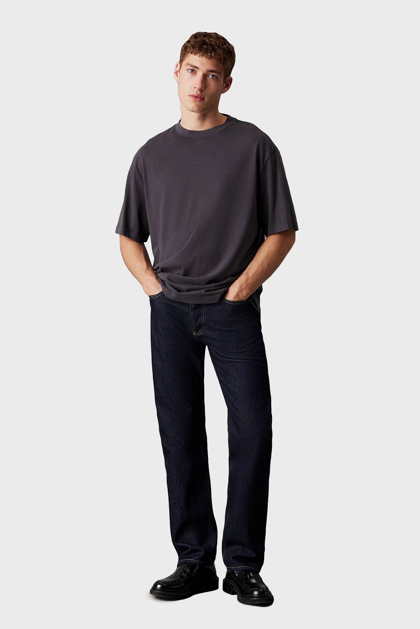 Мужская темно-синяя футболка WASHED HEAVY TEE 2