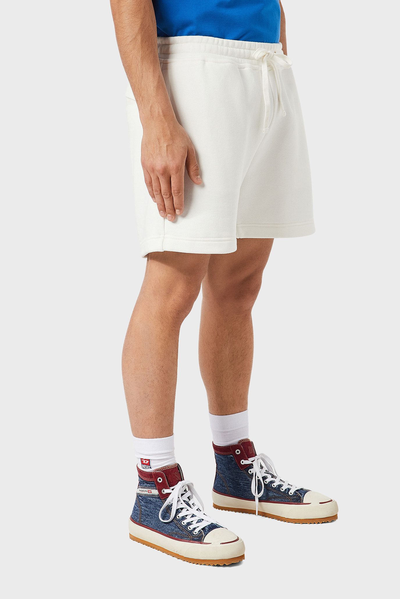 Мужские белые спортивные шорты P-STELT Diesel Мужские белые спортивные шорты P-STELT 8