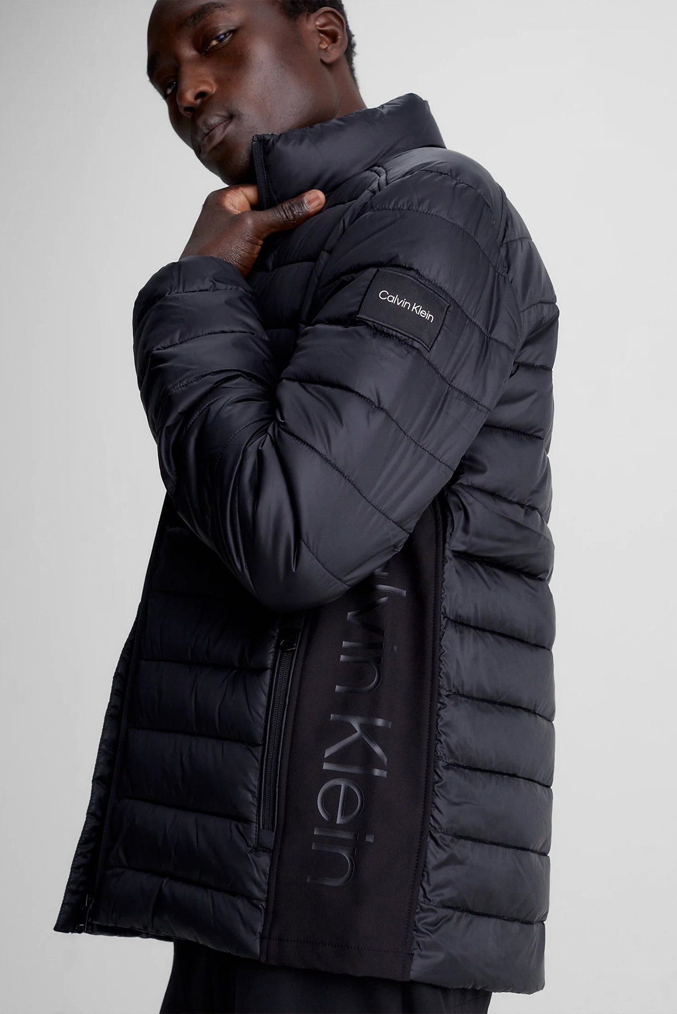 Мужская черная куртка RECYCLED SIDE LOGO 4