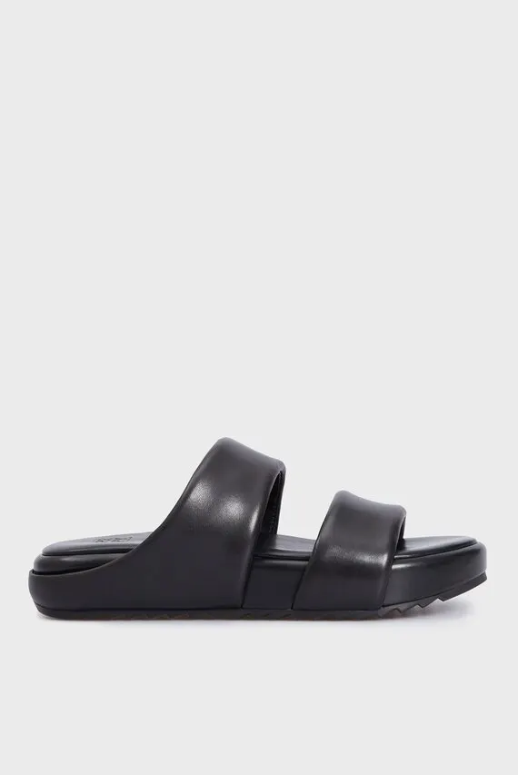 Женские черные кожаные слайдеры Cody PRPY